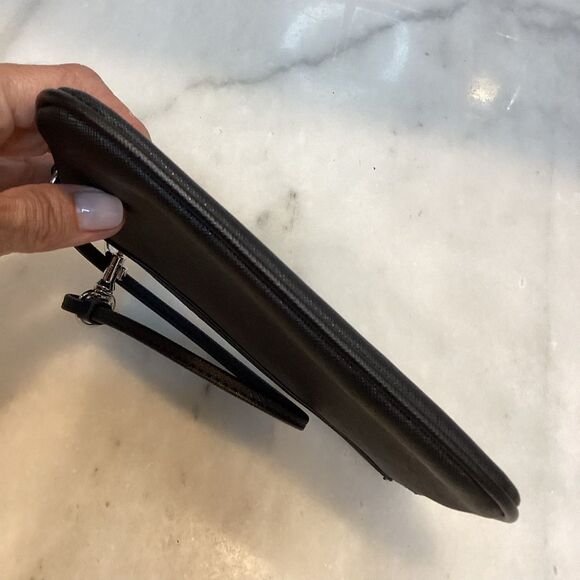 Karl Lagerfeld Leather Pouch Wristlet NWOT - Picture 6 of 10
